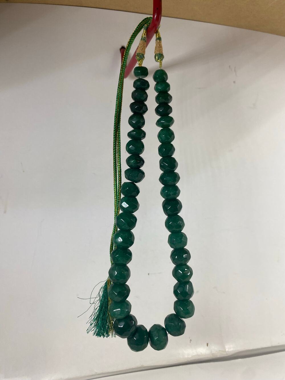 Zambian Jade Dark Green 12-21mm large Round Gemstone Necklace 12-21" Adjustable